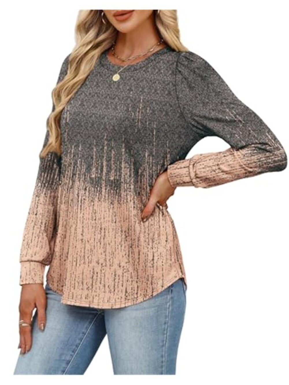 Alaroo Womens Long Sleeve Shirts 2026 Fall Tunic Tops Crewneck Blouses Print - Picture 5 of 7